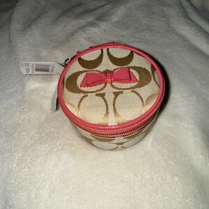 Coach Travel Jewelry Pouch With Mirror And Draw Pouch NWOT